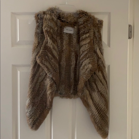 Yves Salomon Knitted Rabbit Fur Vest - Picture 5 of 10